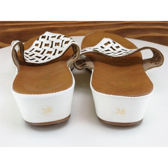 RAW Hide Size 38 Sandal Flip Flop White‎ Synthetic Women M - Picture 7 of 10